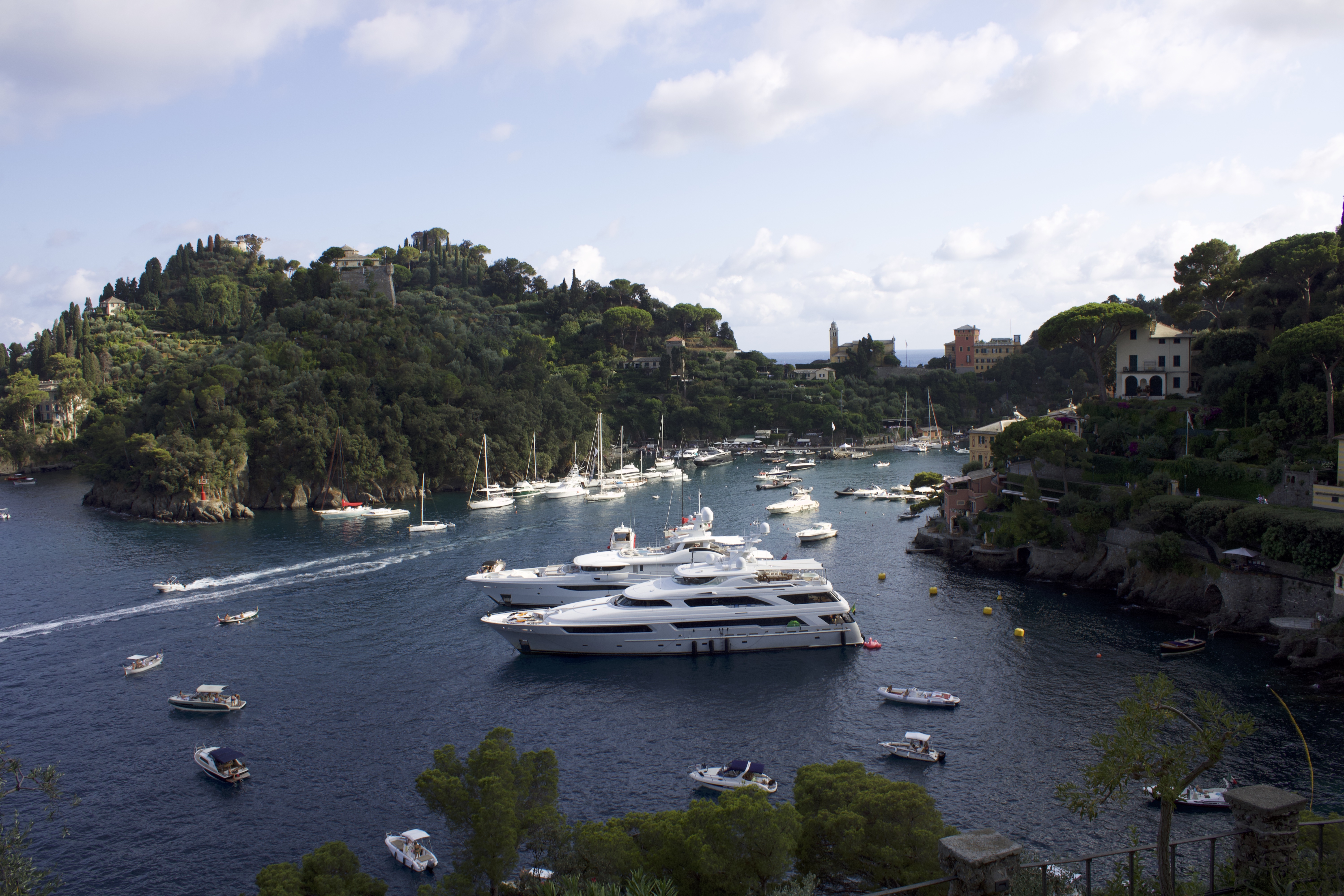 Super yachts in the Mediterranean